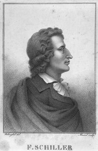 Friedrich Schiller (1759-1805) engraved by Massol (engraving)