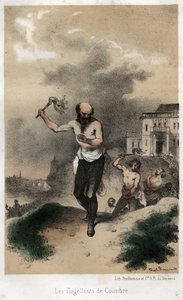 The Flagellants of Coimbre: The Jesuites of Coimbra in Portugal Make Penance for Their Sin in Public by Flogging Around 1560 by Theophile Evariste Fragonard