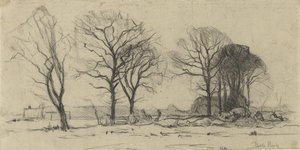 Landscape with Trees by Theophile de Bock