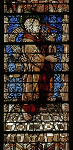 Window depicting the Apostle St Philip with Creed scroll by Thiebaut de Lixheim