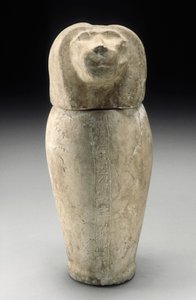 Canopic Jar with Cynocephalous Head by Third Intermediate Period Egyptian