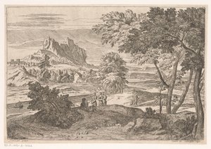 Arcadian Landscape with Figures and Rabbits, Suite de Paysages (series title)