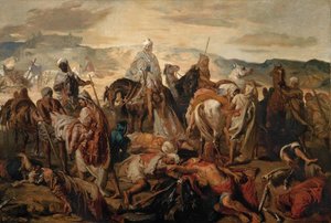 Arab Horsemen Carrying Away their Dead by Théodore Chassériau