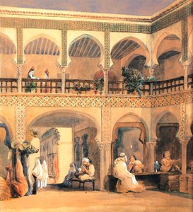 Bazaar in Orleans, 1840s by Théodore Chassériau