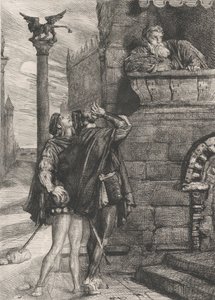 Owake! What Ho! Brabantio! Thieves! Thieves!: Plate 1 from Othello Act 1, Scene 1 by Théodore Chassériau