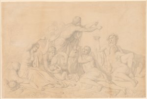 The Nursing of Jupiter by Théodore Chassériau