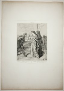 Therefore be merry, Cassio, plate six from Othello by Théodore Chassériau