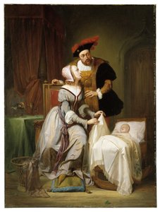 Emperor Charles and His Mistress Johanna Van der Gheynst at the Cradle of Their Daughter Margaret