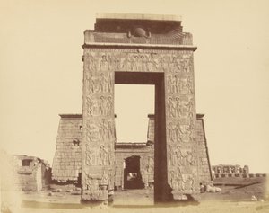 Portal of the Temple of Khonsu, Karnak by Théodule Devéria