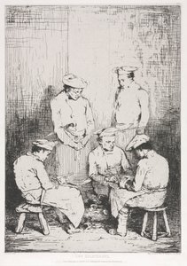 The Potato Peelers by Auguste Theodule Ribot