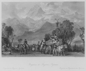 Bagneres de Poigorre, Pyrenees (engraving)