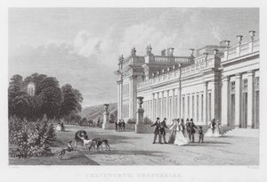Chatsworth, Derbyshire by Thomas (after) Allom