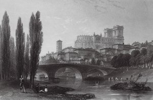 City of Auch, Pyrenees by Thomas (after) Allom