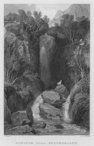 Dungeon Gill, Westmorland (engraving) by Thomas (after) Allom