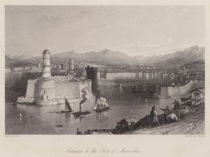Entrance to the Port of Marseilles by Thomas (after) Allom