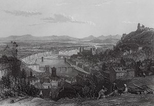 Lyons, from La Croix Rousse by Thomas (after) Allom