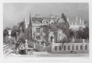 Newstead Abbey, Nottinghamshire by Thomas (after) Allom