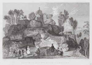 Rooter or Roo-tor Rocks, Derbyshire (engraving) by Thomas (after) Allom