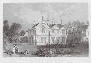 Scrivelsby Hall, Lincolnshire (engraving) by Thomas (after) Allom