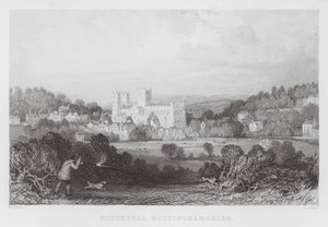 Southwell, Nottinghamshire (engraving) by Thomas (after) Allom