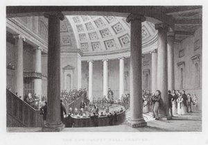 The New County Hall, Chester (engraving) by Thomas (after) Allom