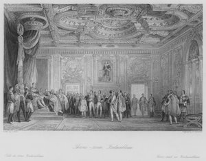 Throne-Room, Fontainbleau by Thomas (after) Allom