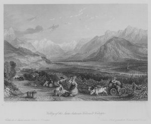 Valley of the Isere, between Voirons and Voireppe (engraving)