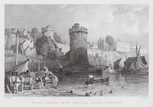 Water Tower, from the Dee Basin, Chester by Thomas (after) Allom