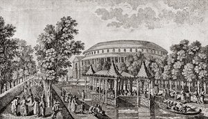 Ranelagh Gardens, Chelsea, London, England. The exterior of the Rotunda at Ranelagh Gardens, the 