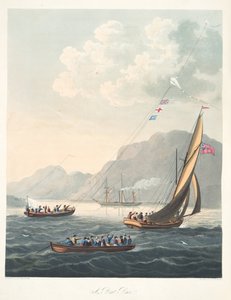 A Boat Race, from The Aeropleustic Art, or Navigation in the Air, by the Use of Kites, or Buoyant Sails
