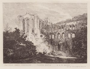 Rievaulx Abbey by Thomas (after) Girtin