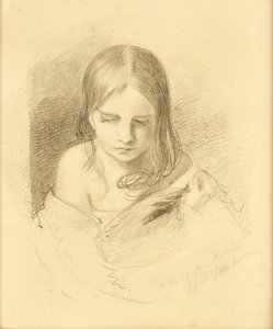A Sketch From Nature, Said To Be Ines Fletcher by Thomas (after) Lawrence