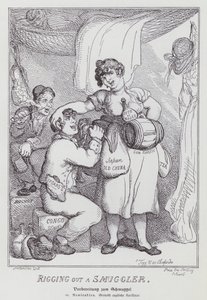 Rigging out a Smuggler by Thomas (after) Rowlandson