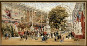 Queen Victoria Visits the 1851 Exhibition at the Crystal Palace in London