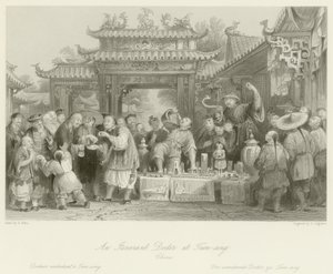 An Itinerant Doctor at Tien-sing by Thomas Allom