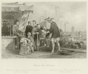 Chinese Cat Merchants by Thomas Allom