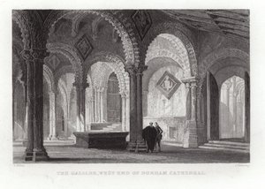 The Galilee at the west end of Durham Cathedral by Thomas Allom