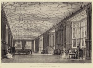 The Long Gallery, Haddon Hall, Derbyshire by Thomas Allom