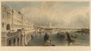 View of London from the Somerset House Marine Building, with Saint Paul