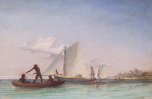 The Long Boat of the Messenger attacked by Natives