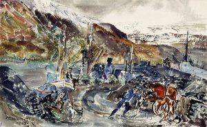 Local Coal Cart and Trawlers, Seydisfjordur, Iceland