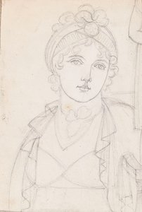 A Head-and-Shoulders Portrait of Emma Hamilton by Thomas Baxter