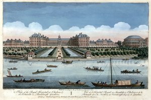 A View of the Royal Hospital at Chelsea and the Rotunda in Ranelagh Gardens, London by Thomas Bowles