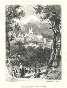 Turin, from the Capuchin Convent (engraving) by Thomas Brabazon Aylmer