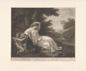 Cupid Ties the Sleeping Aglaia to a Tree by Thomas Burke