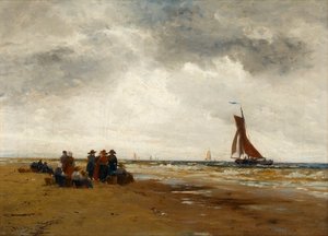 Waiting for the Fishing Boats Return, Holland