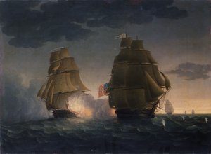 Escape of H.M.S. Belvidera from the U.S. Frigate President