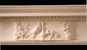 George II statuary chimneypiece, c.1755 by Thomas Carter