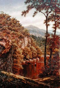 Summer Day on a Mountain Lake by Thomas Charles Farrer