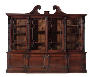 A George III breakfront bookcase